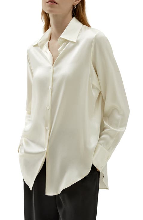 Oversize Style Silk Blouse