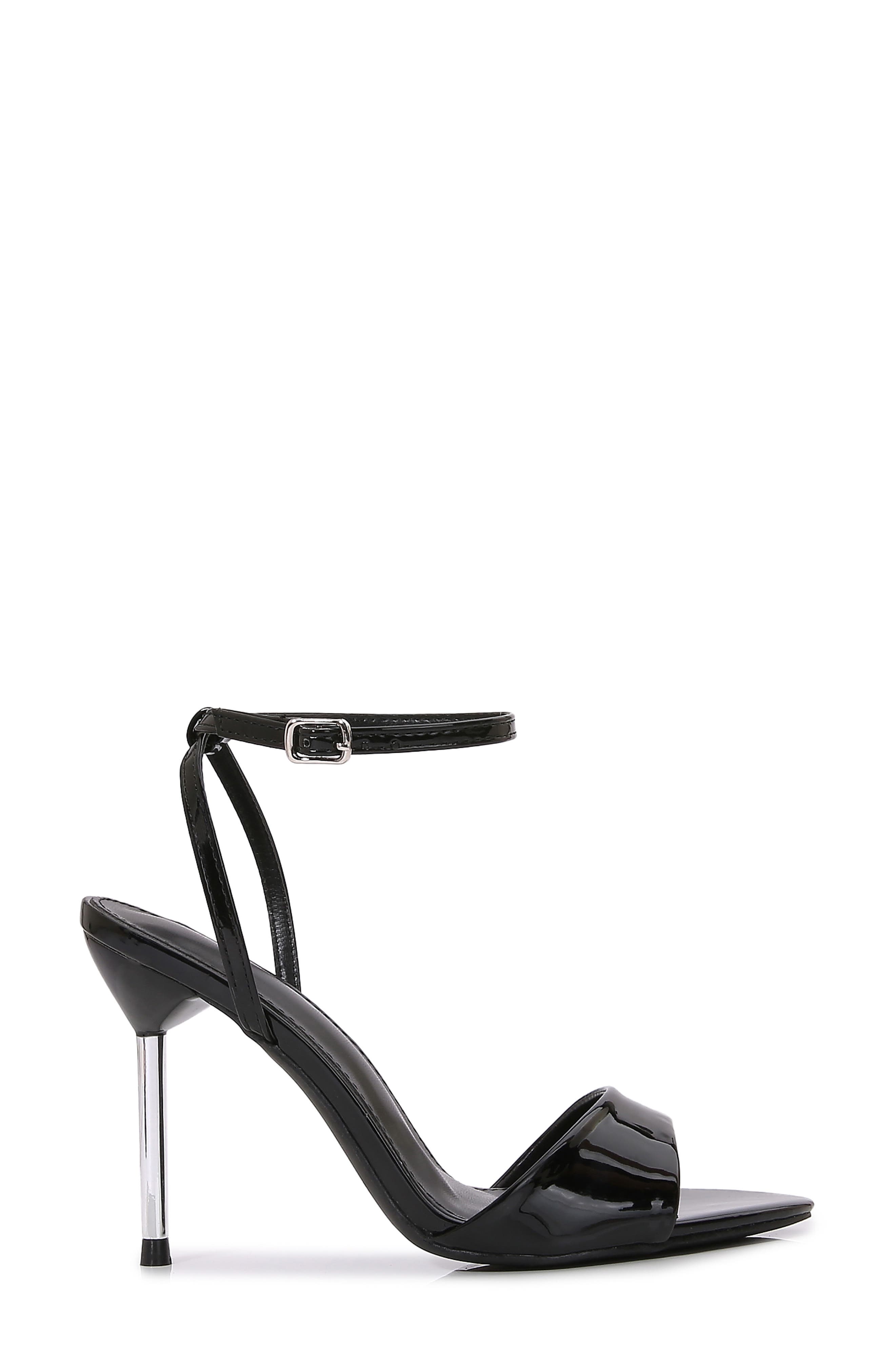 BERNESS Patent Stiletto Sandal, Alternate, color, Black