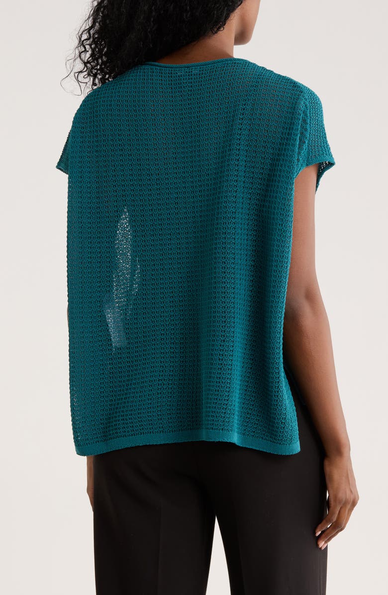 Eileen Fisher Sleeveless Organic Cotton Knit Sweater, Alternate, color, Harbor