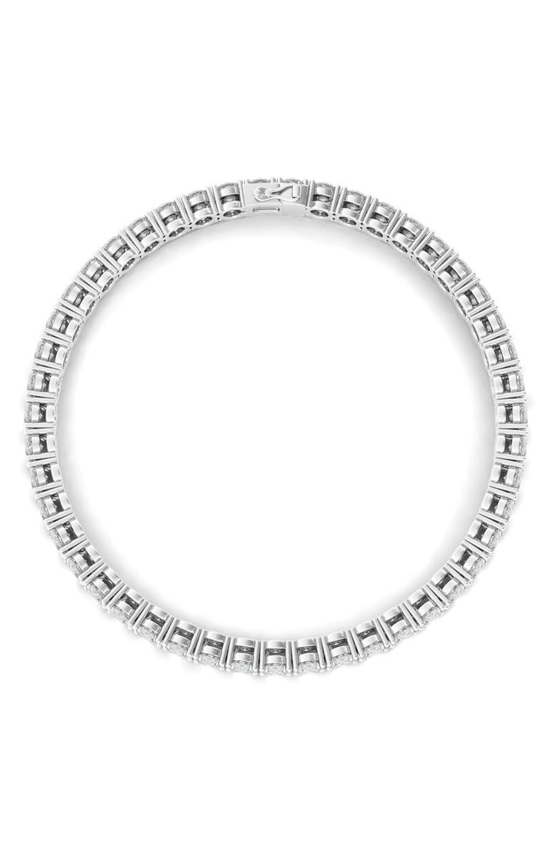 HauteCarat Oval Cut Lab Grown Diamond Tennis Bracelet, Alternate, color, 18K White Gold