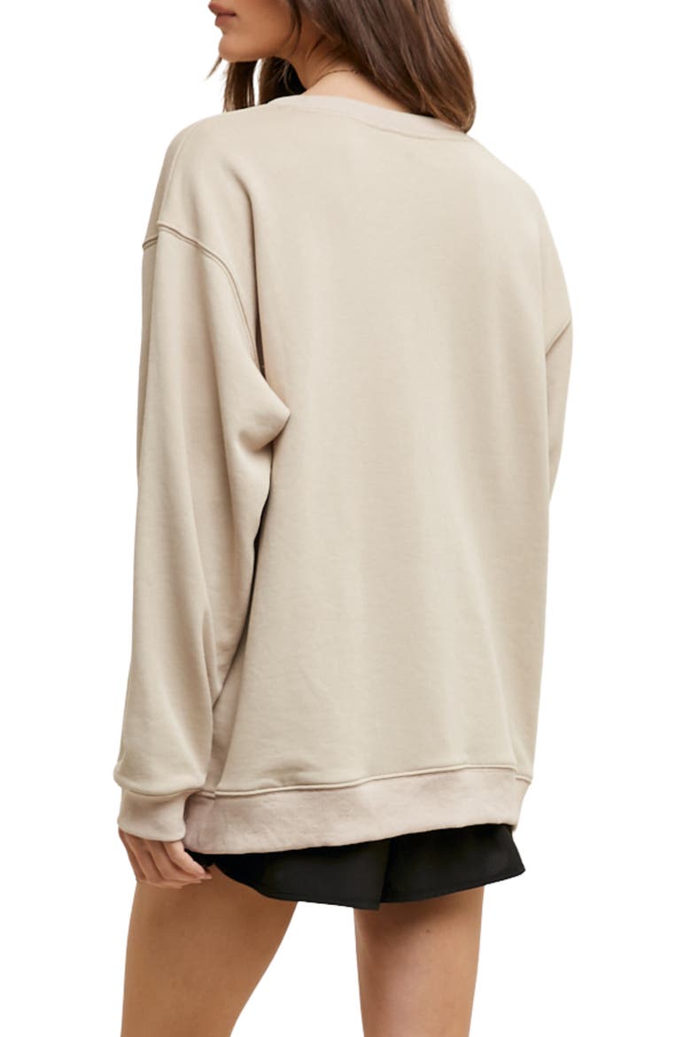 Malibu Oversized Graphic Sweatshirt, Alternate, color, NATURAL