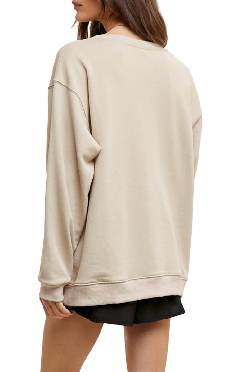 WISHLIST Malibu Oversized Graphic Sweatshirt, Alternate, color, Natural