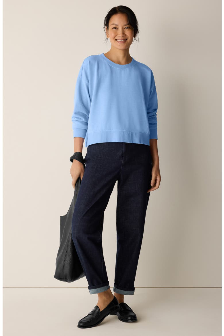 Organic Cotton Crop Sweatshirt, Alternate, color, SKYLIGHT