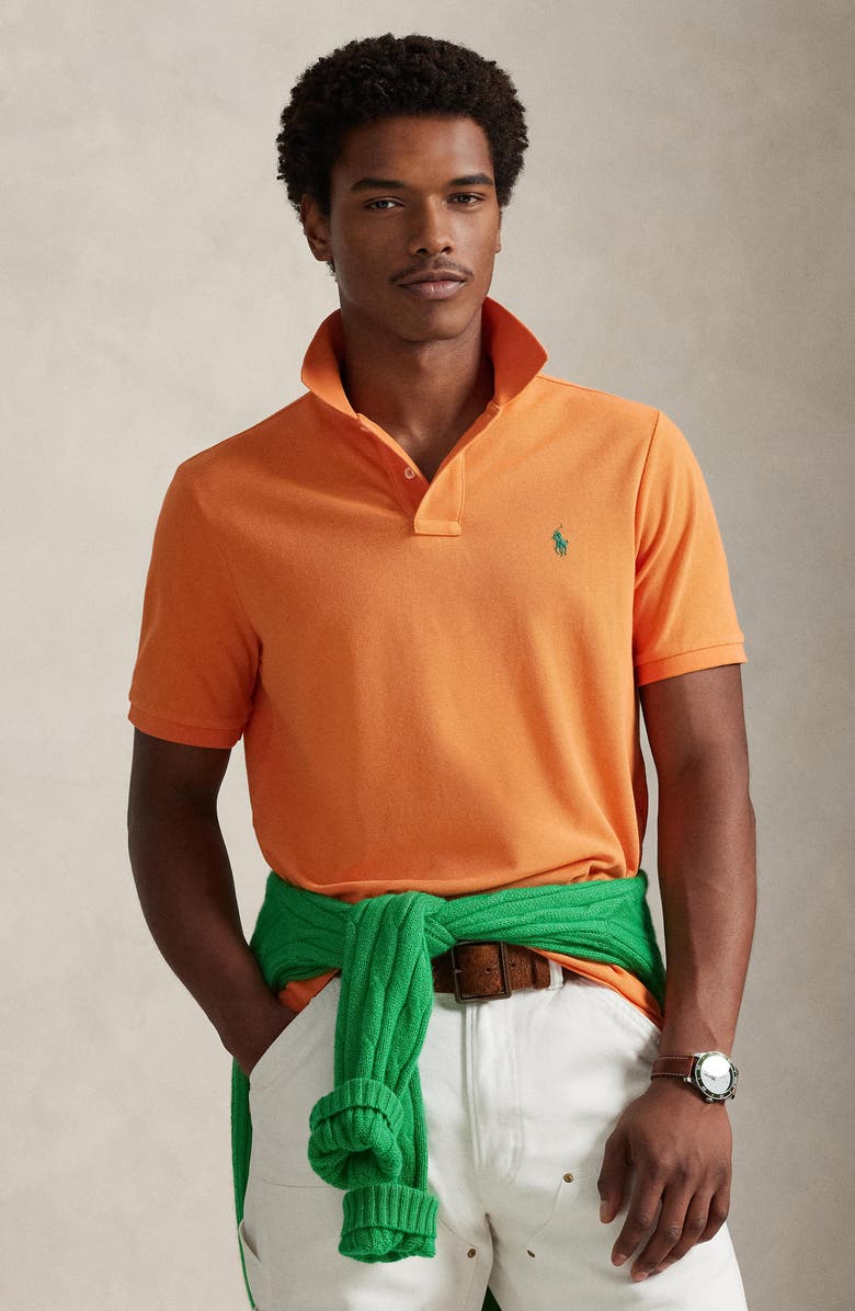 Polo Ralph Lauren The Iconic Cotton Piqué Polo, Alternate, color, Kona Orange