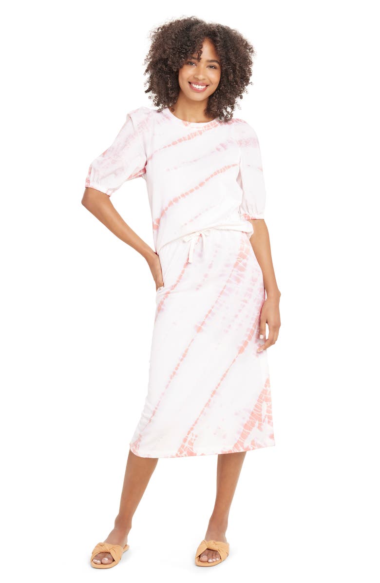 Splendid Celeste Midi Skirt, Alternate, color, Sugar Tie Dye