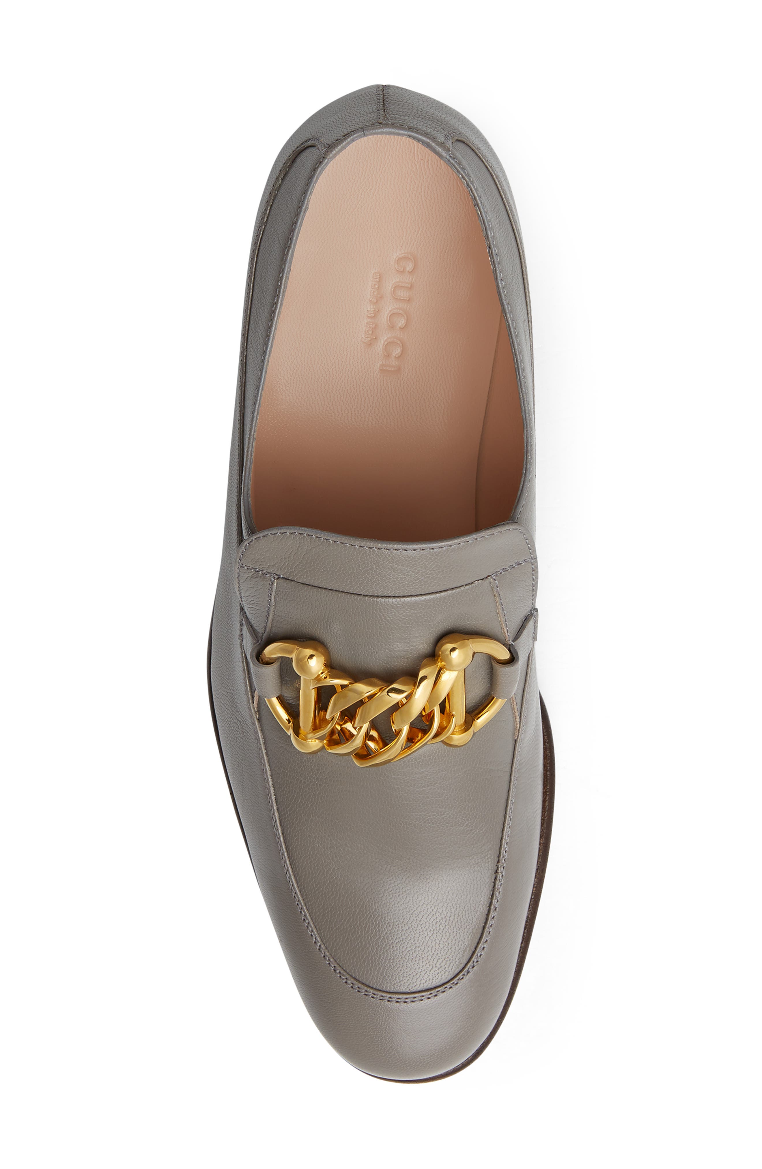 Gucci Ebal Chain Loafer Pump, Alternate, color, 