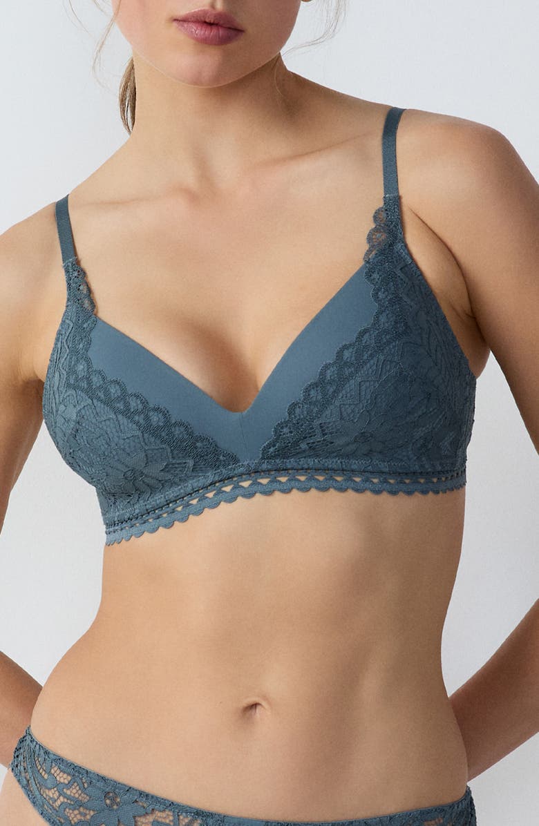 Etam Dream Wireless Bra, Main, color, Anthracite