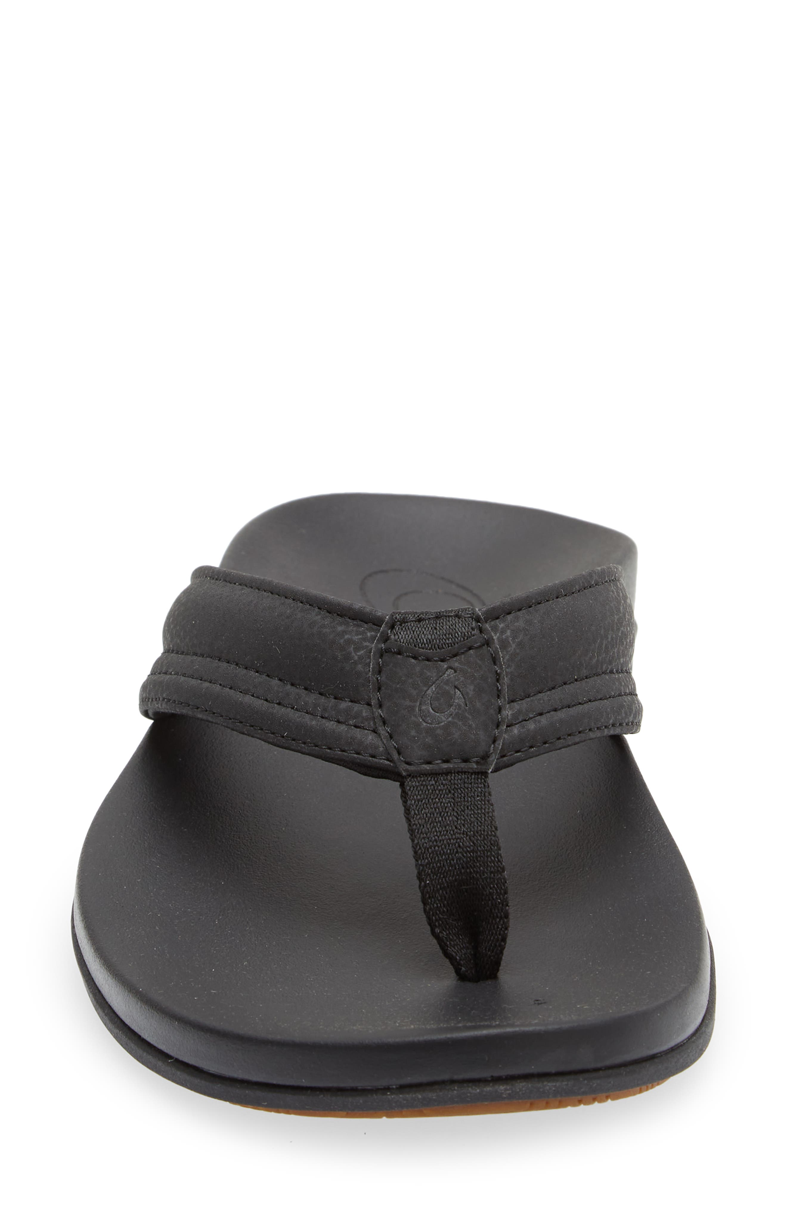 OluKai Maha Flip Flop, Alternate, color, Black / Black