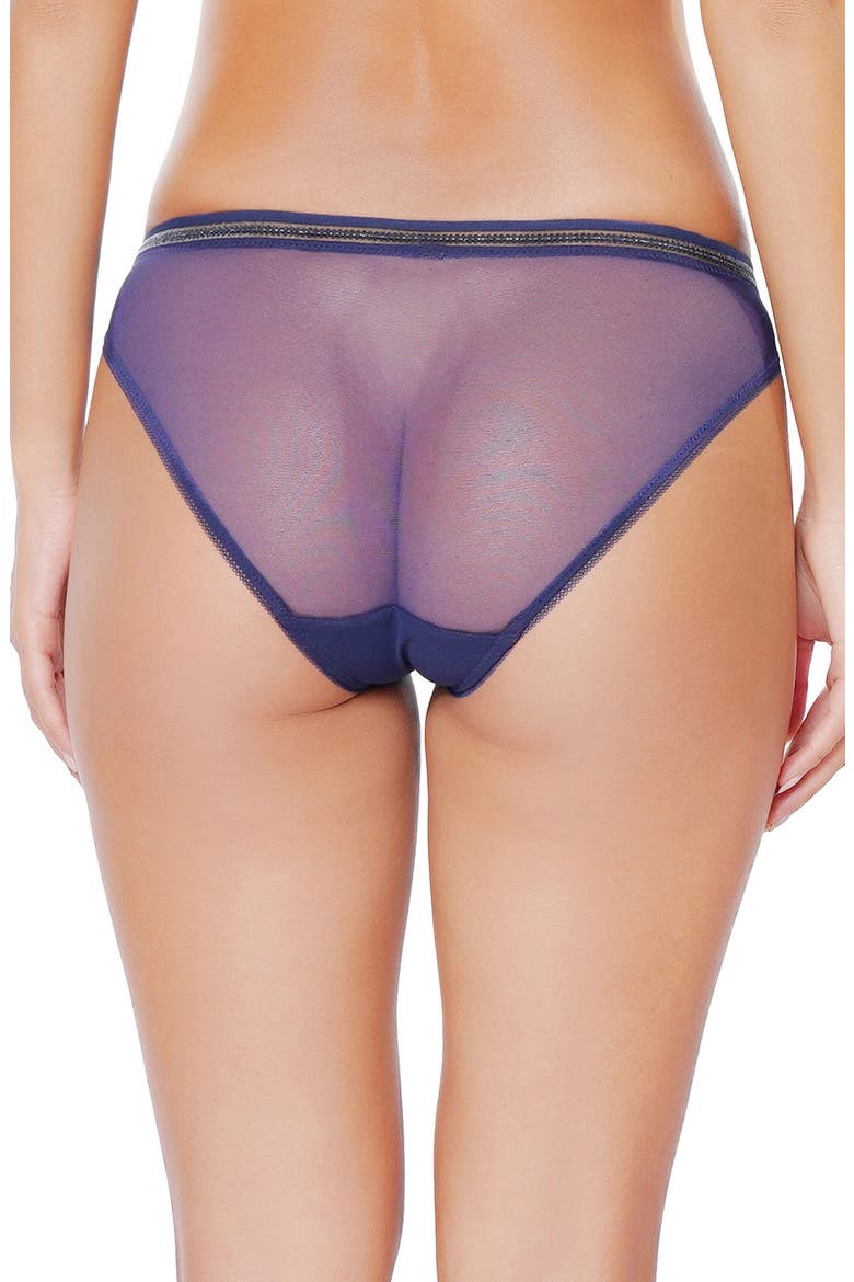 Insouciante Embroidered Mesh Briefs, Alternate, color, MARINE