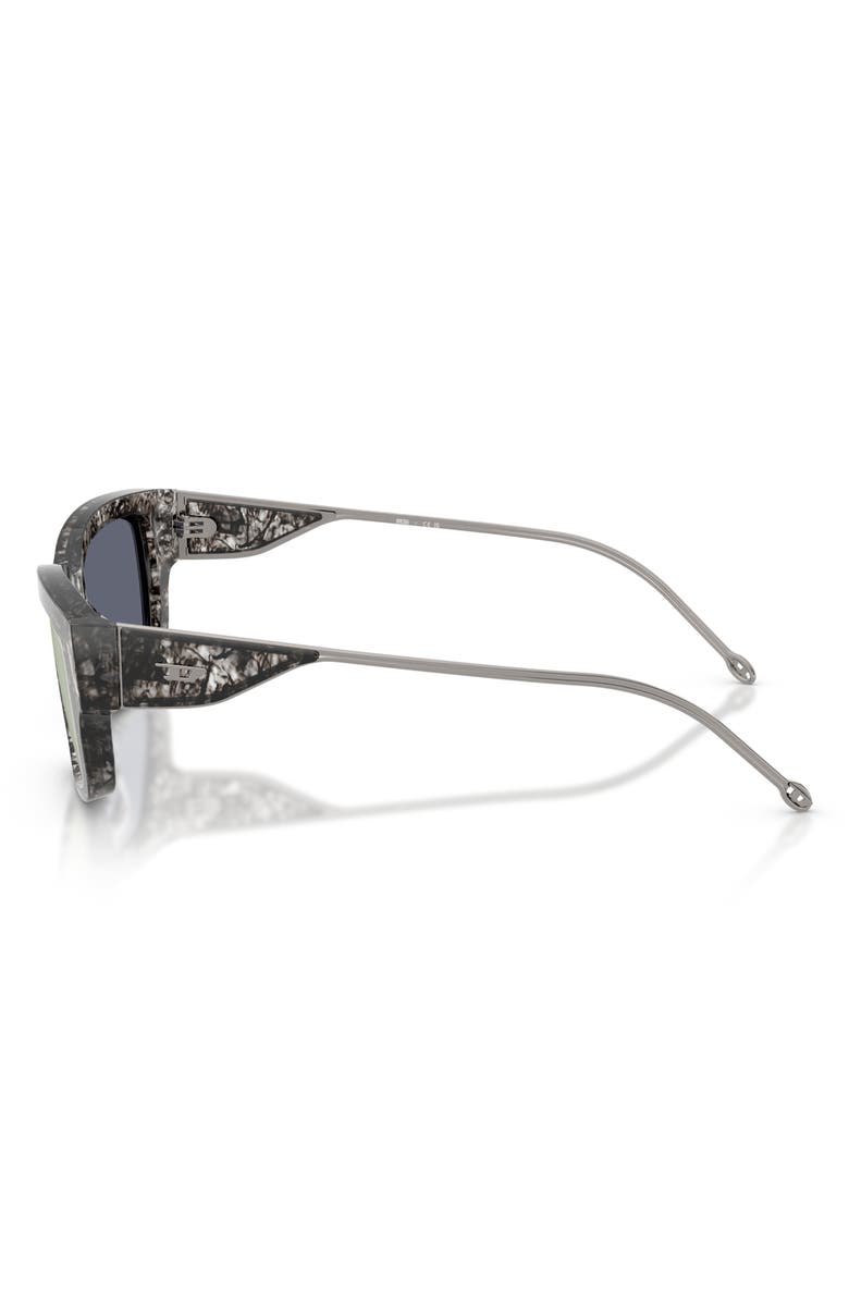 DIESEL<sup>®</sup> DL2002MU Geck-D 56mm Rectangular Sunglasses, Alternate, color, Havana / Violet / Emerald