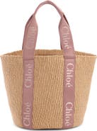 Chloé Large Woody Straw Basket Tote