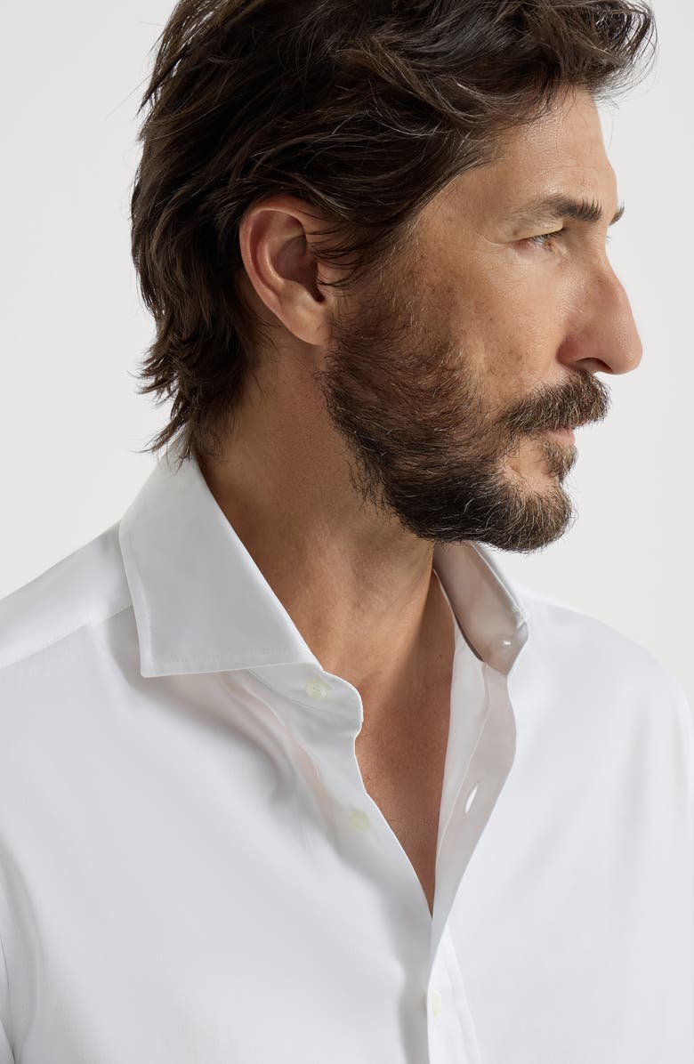 Brunello Cucinelli Spread collar shirt, Alternate, color, White