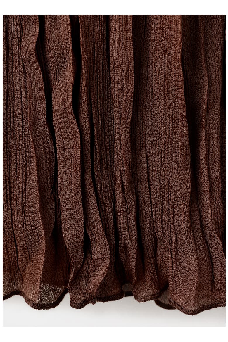 Busa Ceci Ruffle Crinkle Top, Alternate, color, BROWN