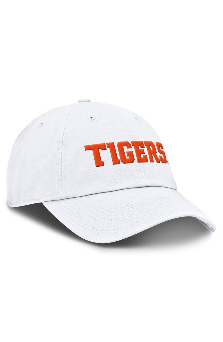 Nike Men's Nike White Clemson Tigers Core Club Mascot Wordmark Adjustable Hat, Alternate, color, 