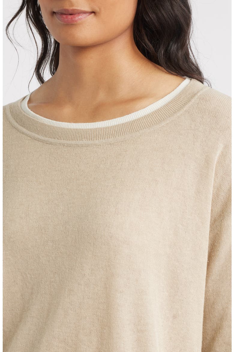 Femok Layered Wool Blend Sweater, Alternate, color, OPEN MISC