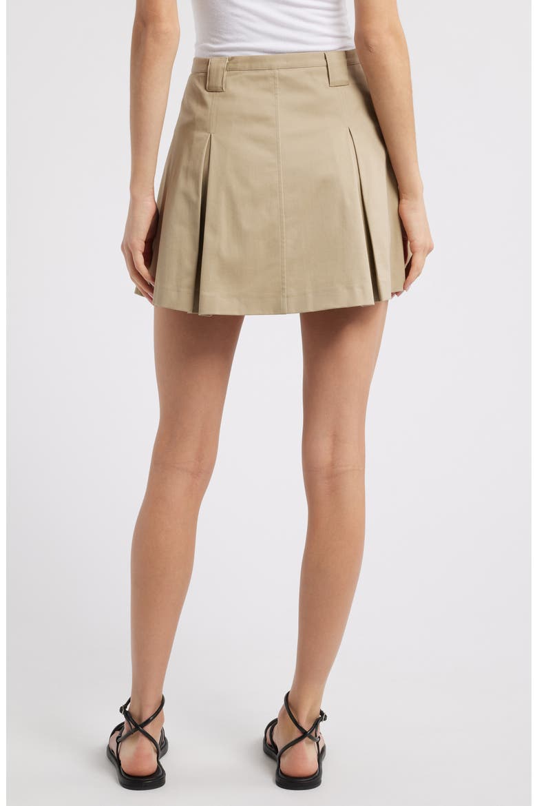 Alfie Pleated A-Line Mini Skort, Alternate, color, TAUPE