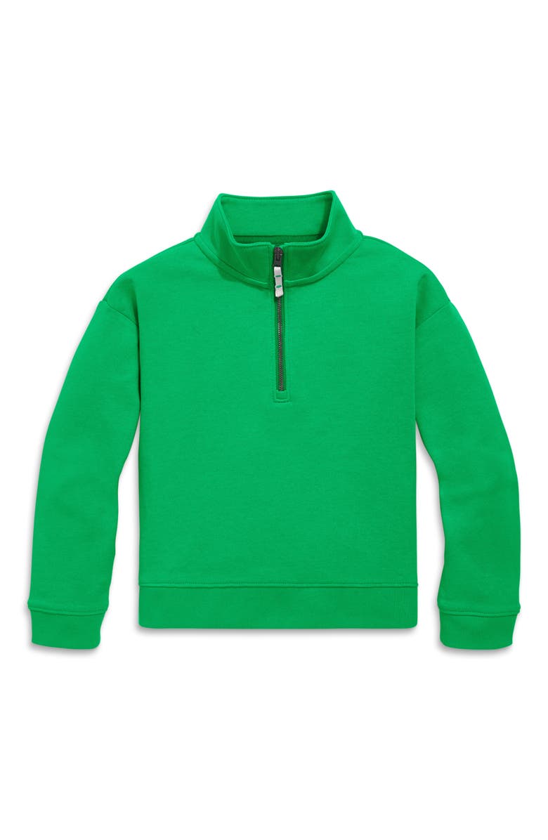 Primary Quarter Zip Sweatshirt, Main, color, Green Apple