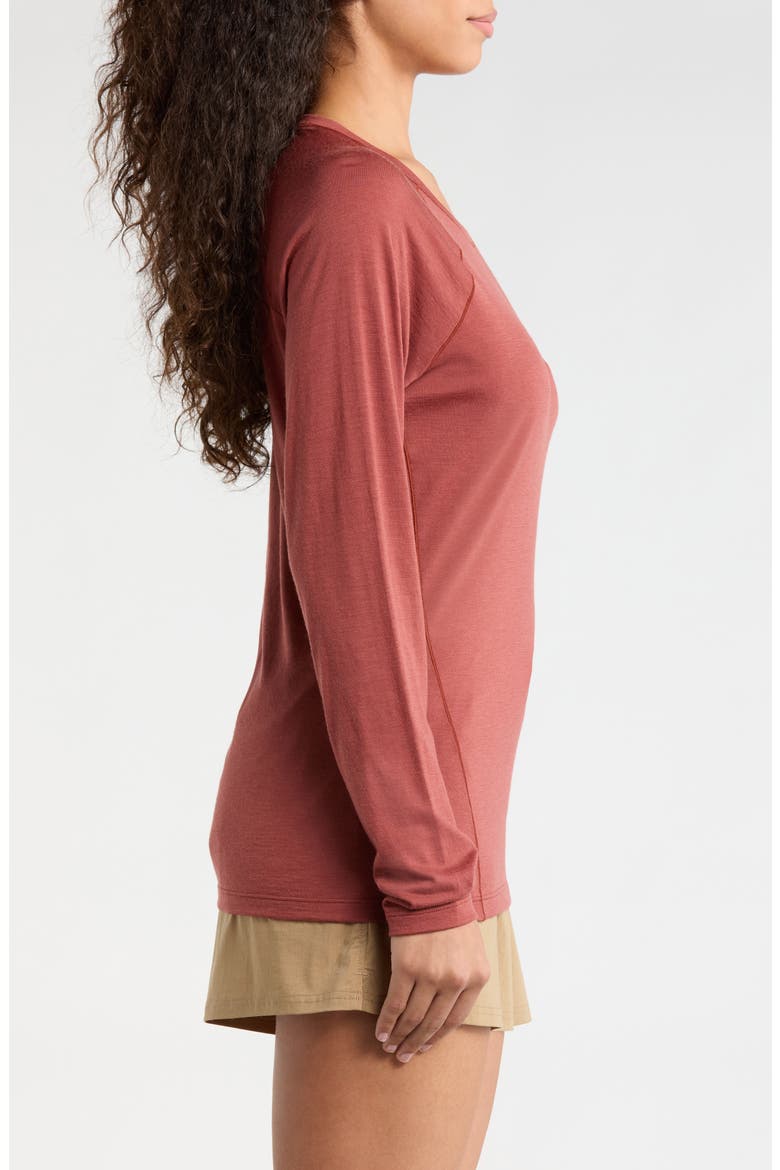 Classic All Season Merino Wool Base Layer Long Sleeve T-Shirt, Alternate, color, BURNT SIENNA