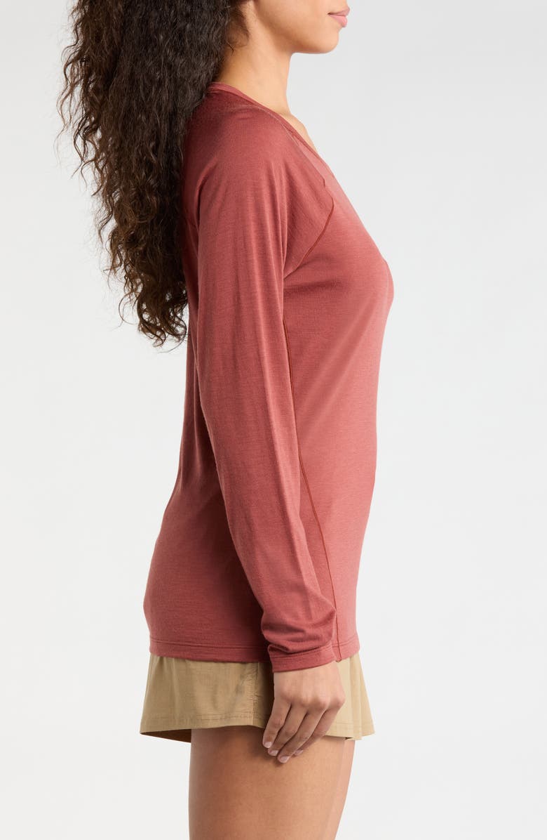 Smartwool Classic All Season Merino Wool Base Layer Long Sleeve T-Shirt, Alternate, color, Burnt Sienna
