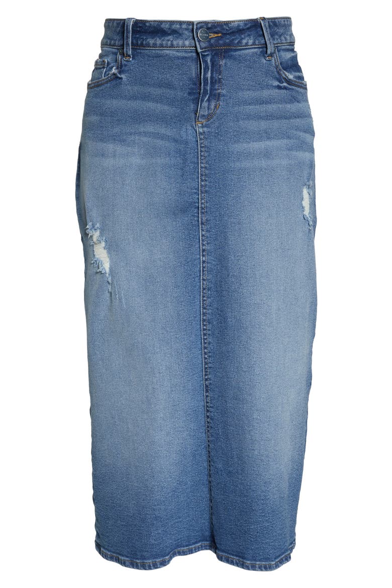 Long Denim Skirt, Alternate, color, JACKIE
