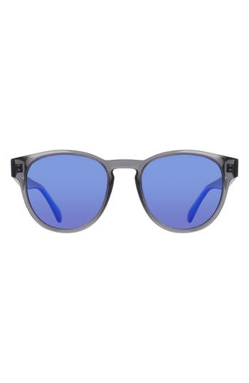 Dragon 53mm Round Sunglasses In Shiny Crystal Grey