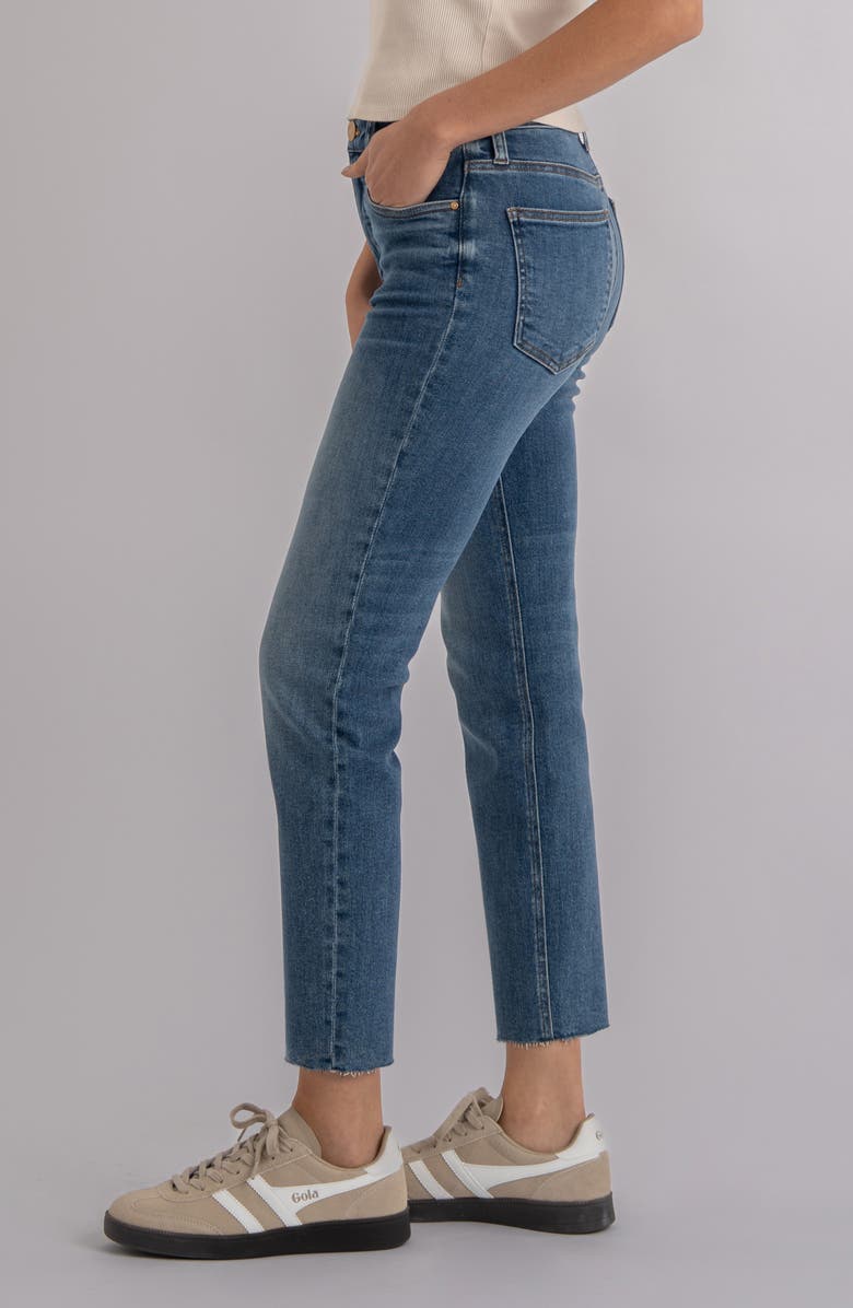 KUT from the Kloth Rachael Raw Hem High Waist Crop Mom Jeans, Alternate, color, Faithful