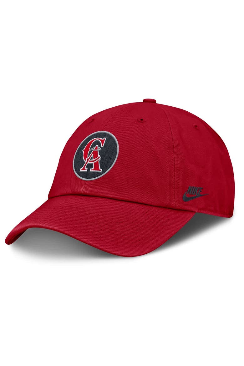 Men's Nike Red California Angels Club Adjustable Hat, Main, color, Red