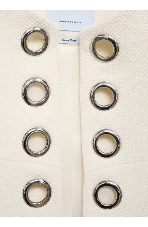 Mango Grommet Cotton Blend Jacket