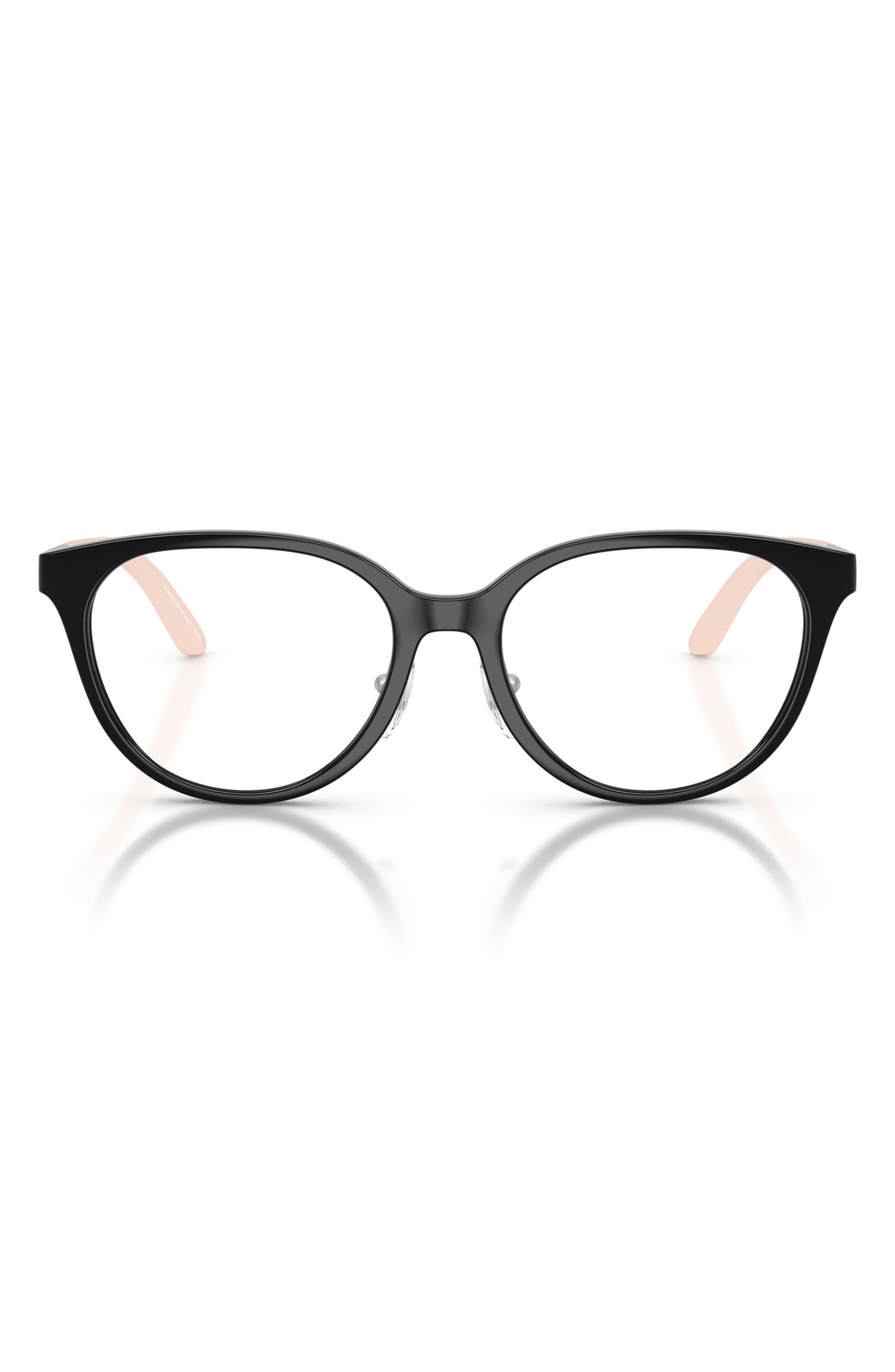 Emporio Armani Kids' 48mm Cat Eye Optical Glasses In Brown