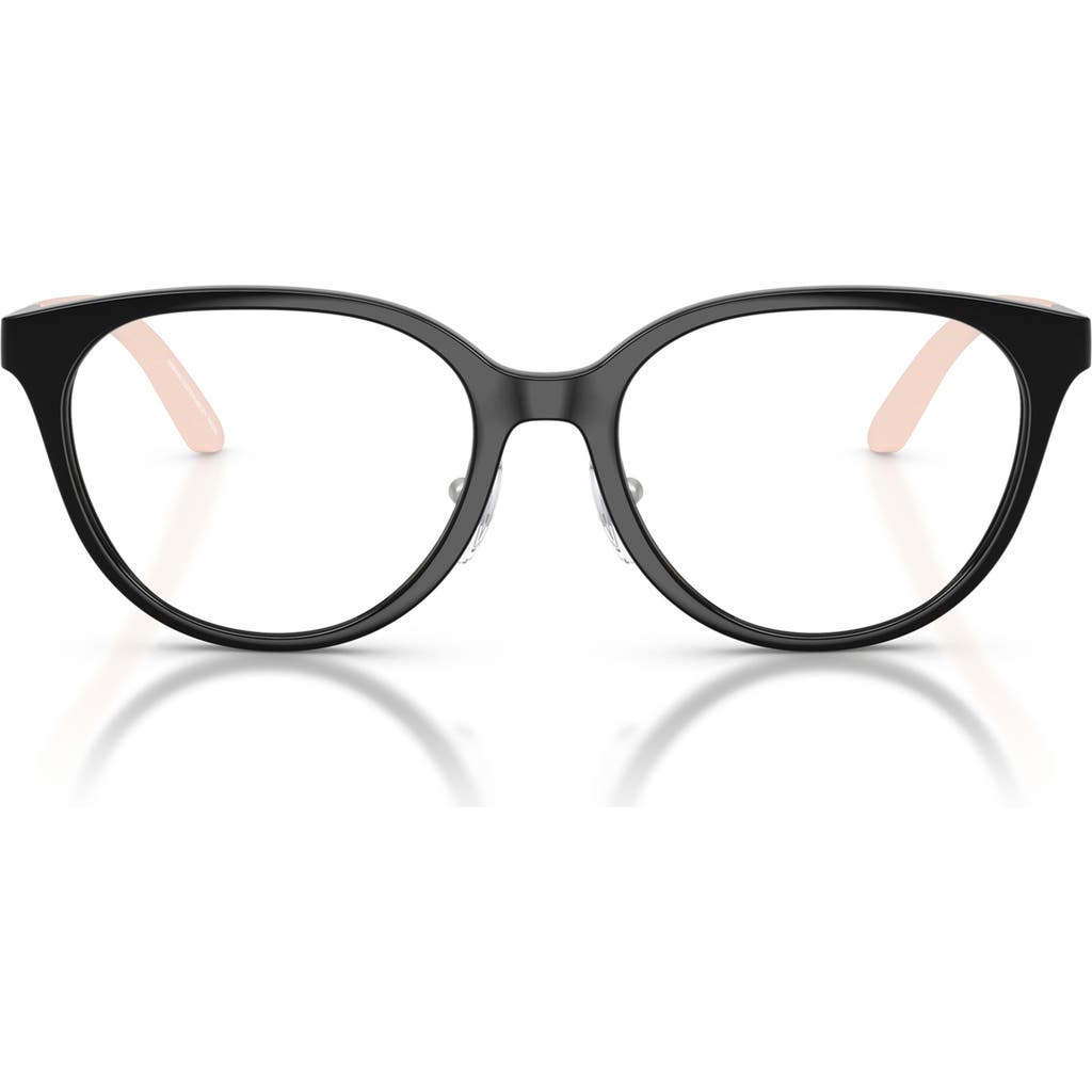 Emporio Armani Kids' 48mm Cat Eye Optical Glasses In Brown