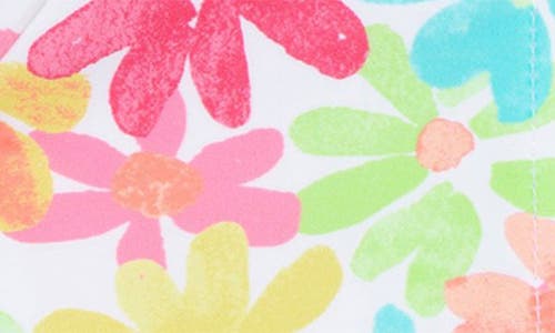 Shop Little Me Floral Upf 50+ One-piece Rashguard In Pink Multi