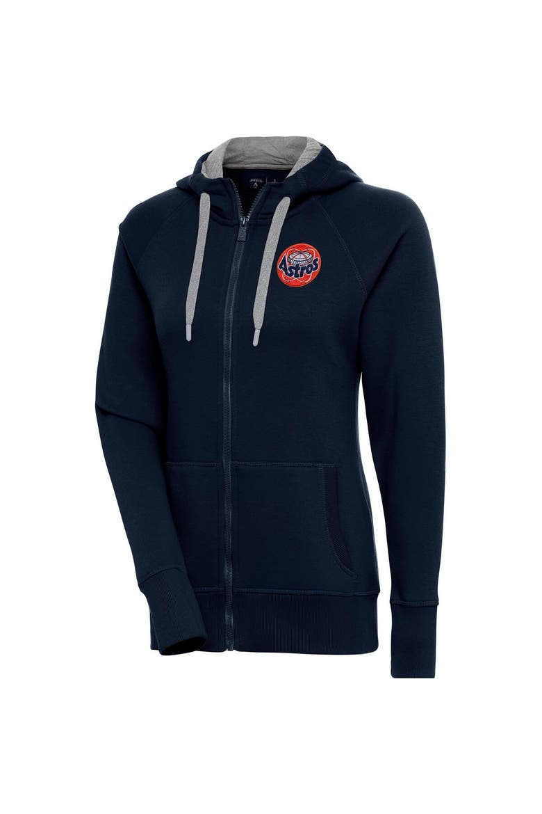 Women's Antigua  Navy Houston Astros Cooperstown Victory Full-Zip Hoodie, Main, color, Navy