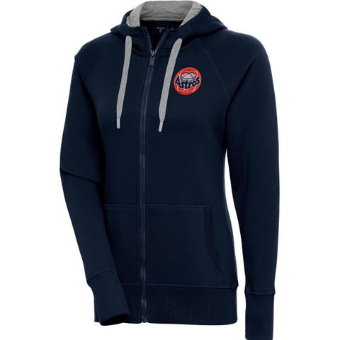 Women's Antigua  Navy Houston Astros Cooperstown Victory Full-Zip Hoodie