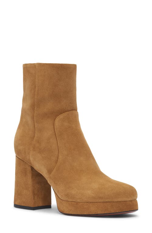 Valentino Vlogo Platform Bootie In Brown