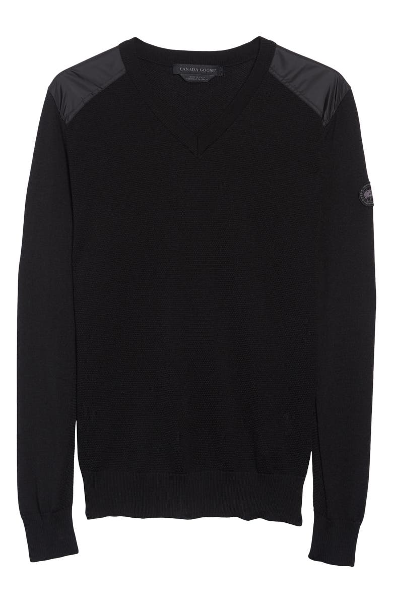 Canada Goose McLeod V-Neck Regular Fit Merino Wool Sweater, Alternate, color,