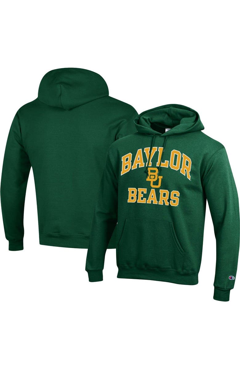Champion Men's Champion Green Baylor Bears High Motor Pullover Hoodie, Main, color,
