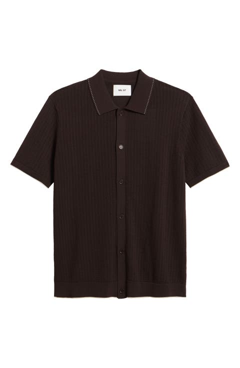 Nalo 60039 Tipped Polo Cardigan