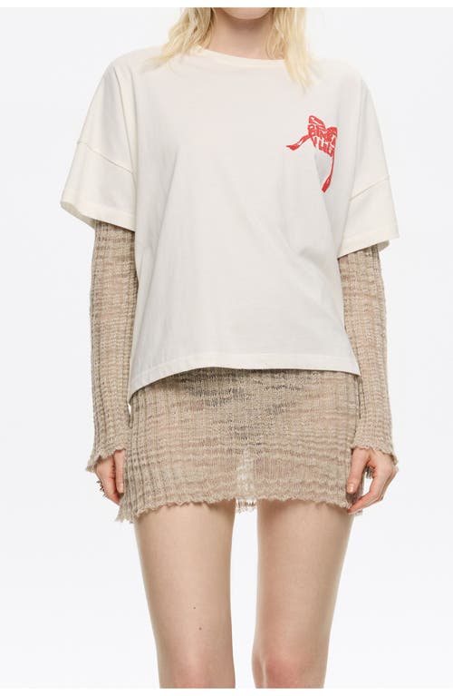 Bimba Y Lola Tie T-shirt In White