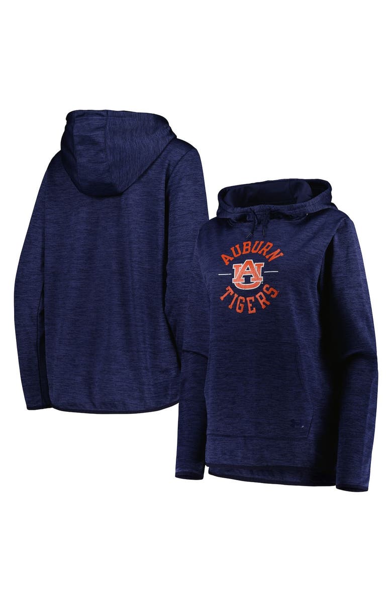 Under Armour Women's Under Armour Heathered Navy Auburn Tigers Fleece Pullover Hoodie, Main, color, Heather Navy