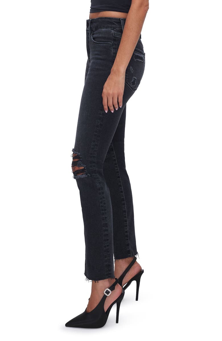 Good American Good Legs Straight Leg Jeans, Alternate, color, 