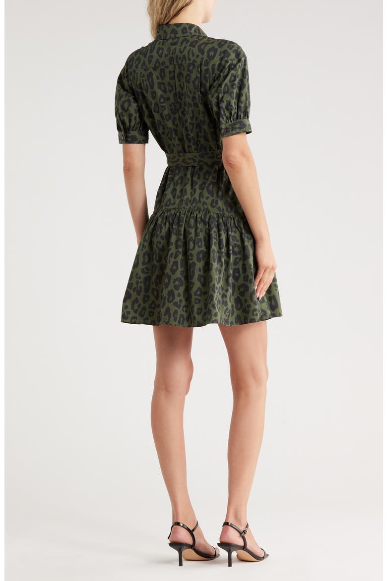 Luma Leopard Shirtdress, Alternate, color, OLIVE/ BLACK LEOPARD