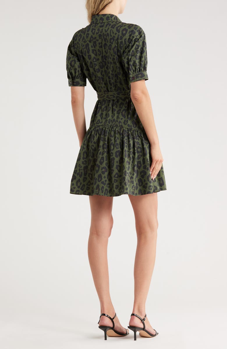 Derek Lam 10 Crosby Emma V-Neck Long Sleeve Dress, Alternate, color, Black/ White Hearts