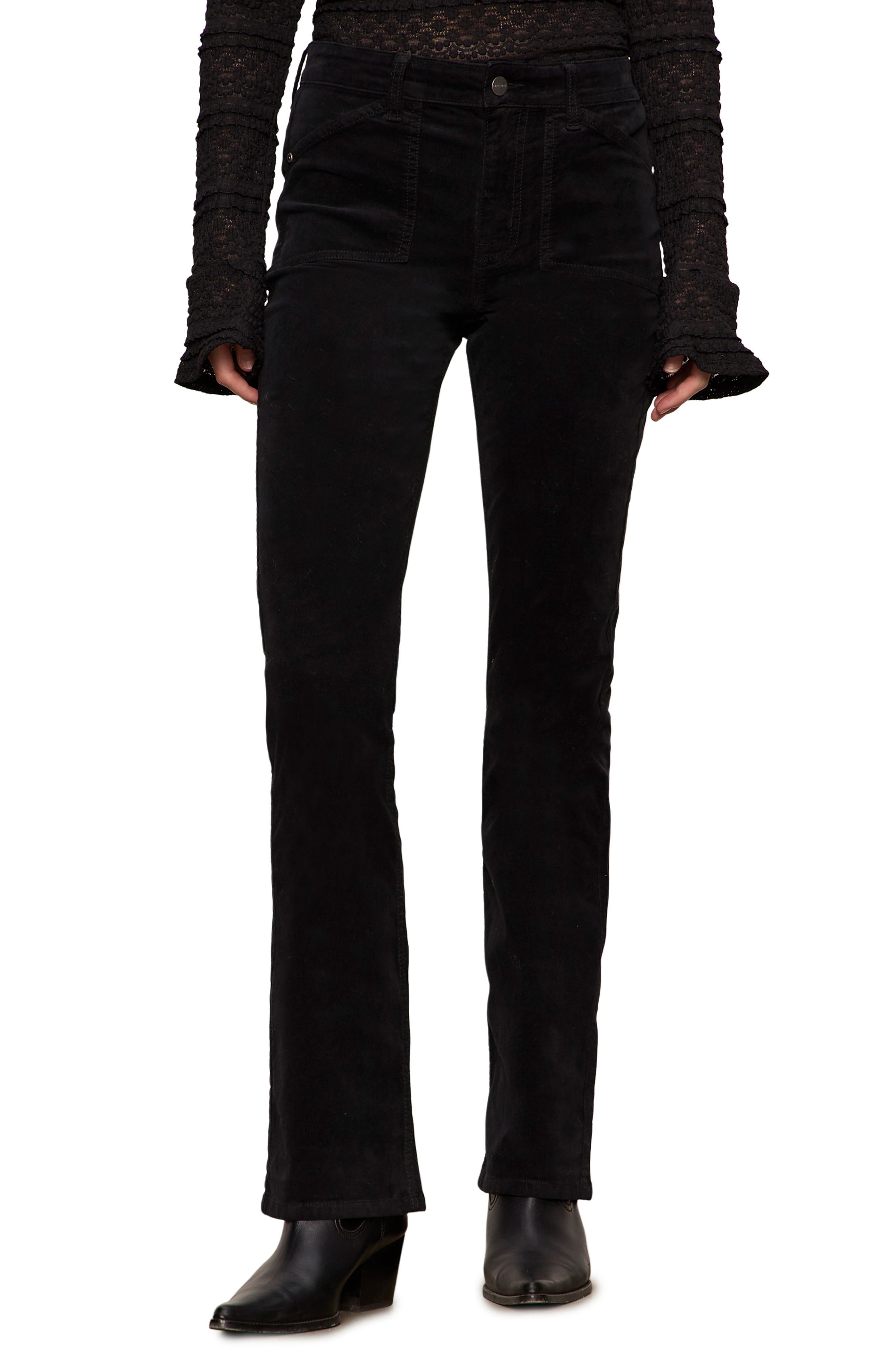 Sanctuary High Waist Bootcut Velveteen Pants