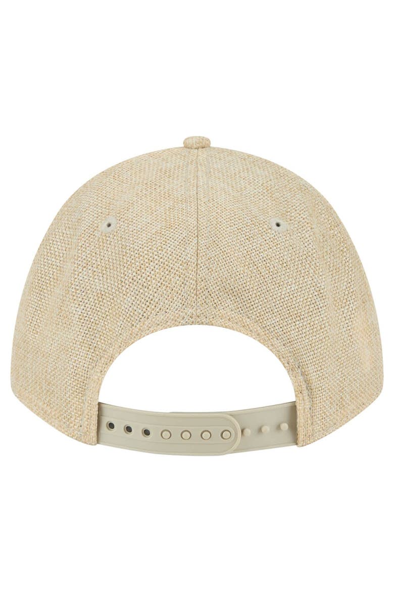 Men's New Era  Tan Boston Celtics Injection Woven A-Frame 9FORTY Adjustable Hat, Alternate, color, Tan