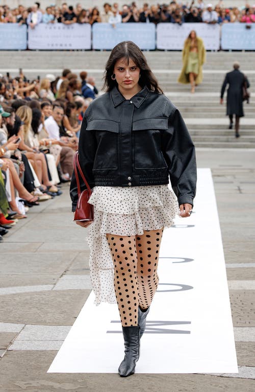 Topshop Boxy Faux Leather Bomber Jacket In Black