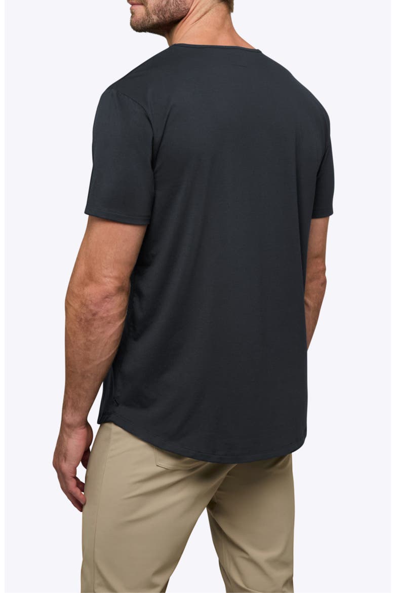 AO Curve Hem Cotton Blend T-Shirt, Alternate, color, OBSIDIAN