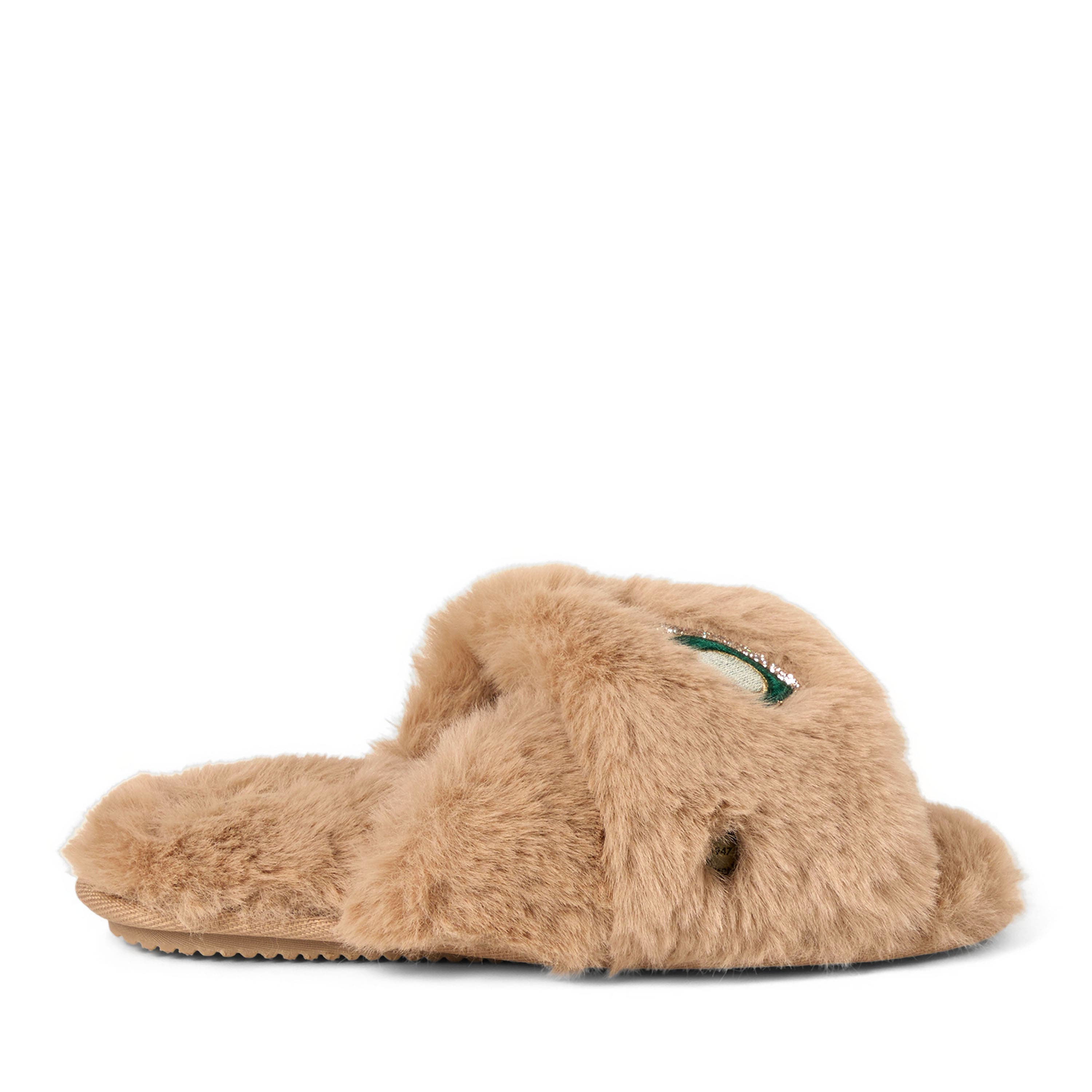 Fur Slide Slippers, Alternate, color, LATTE