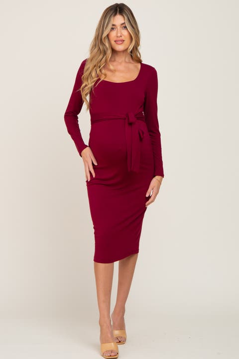 Basic Square Neck Midi Dress