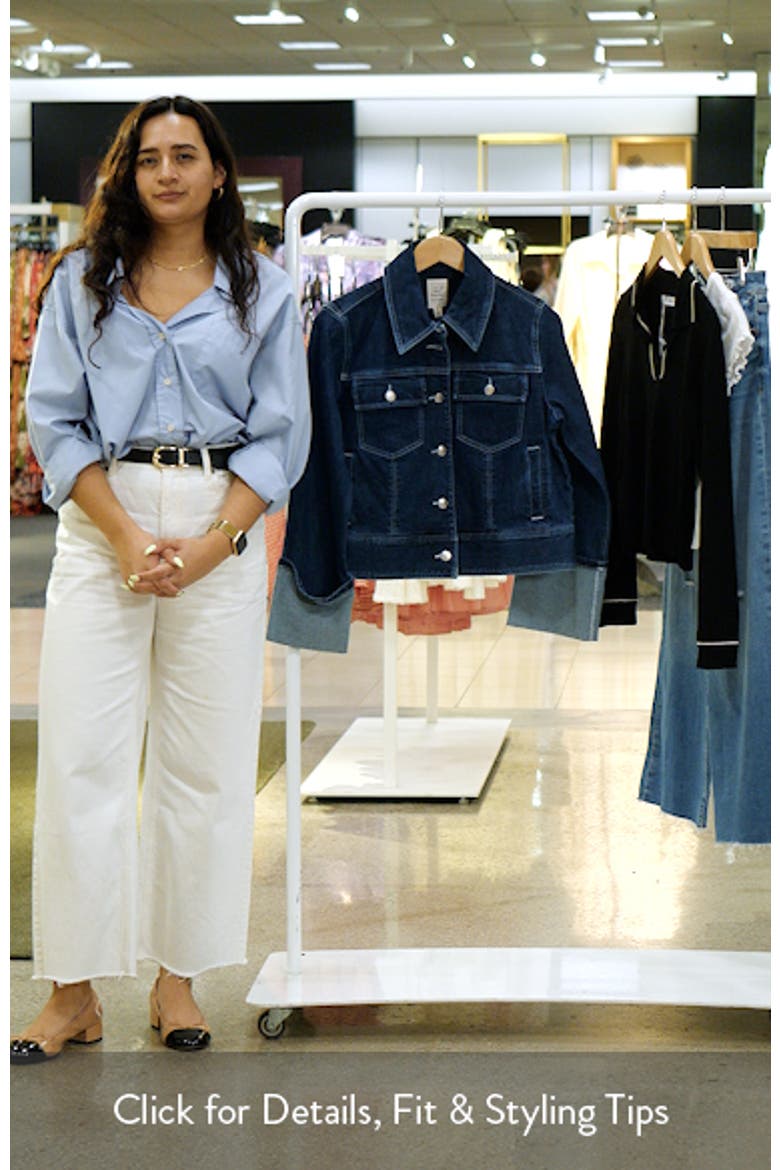 Isaline Wide Cuff Crop Denim Jacket video