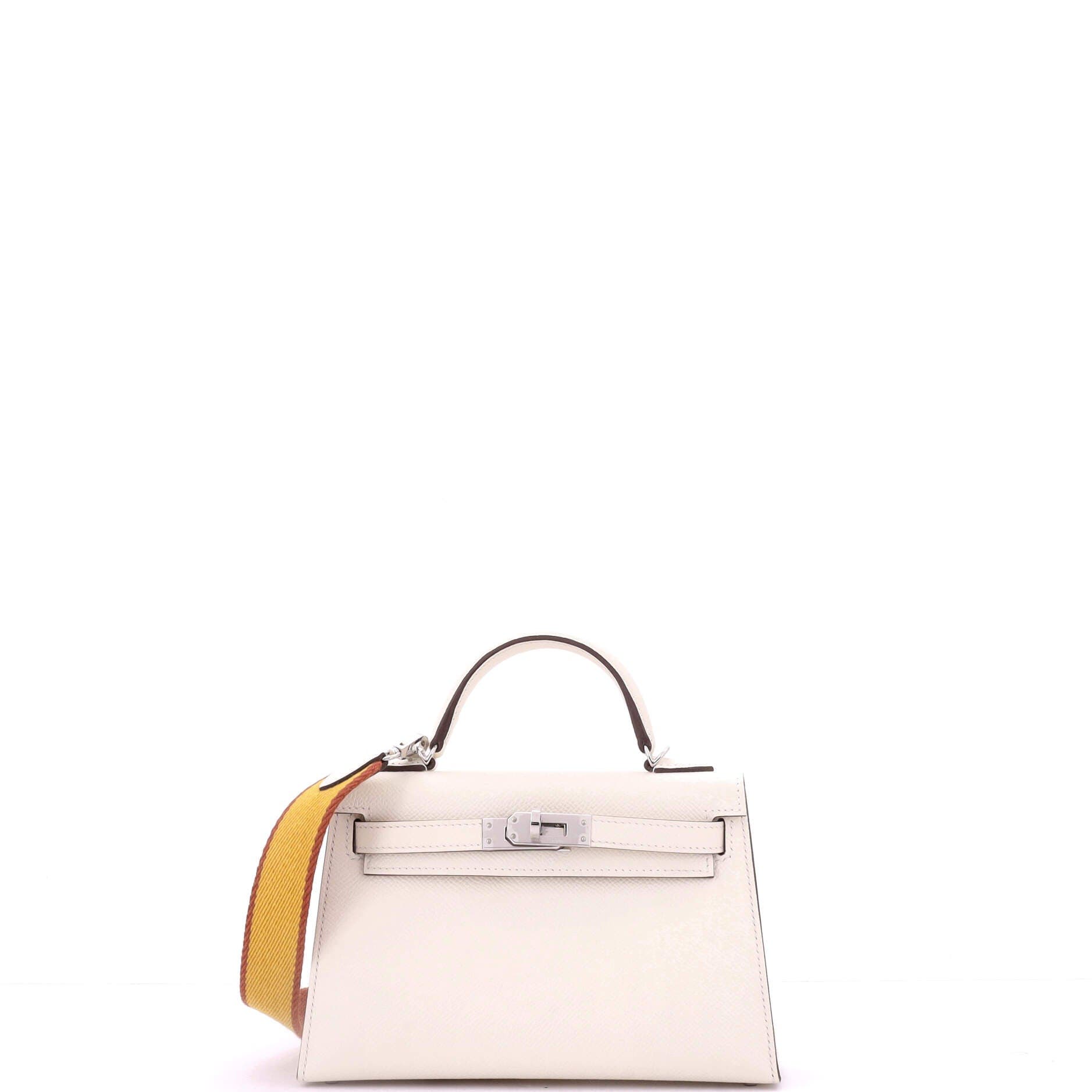 Pre-Owned Hermes Kelly Mini II Amazone Handbag Light Epsom with Palladium Hardware 20, Main, color, 